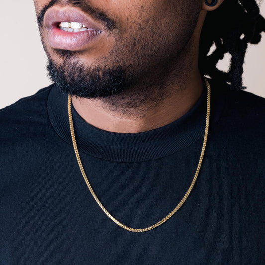 2MM Franco Chain .925 Solid Sterling Silver (Gold Plated)